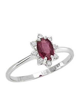 ANELLO CON RUBINO E DIAMANTI ORO BIANCO BLISS 20061816 20061816 Bliss - 1