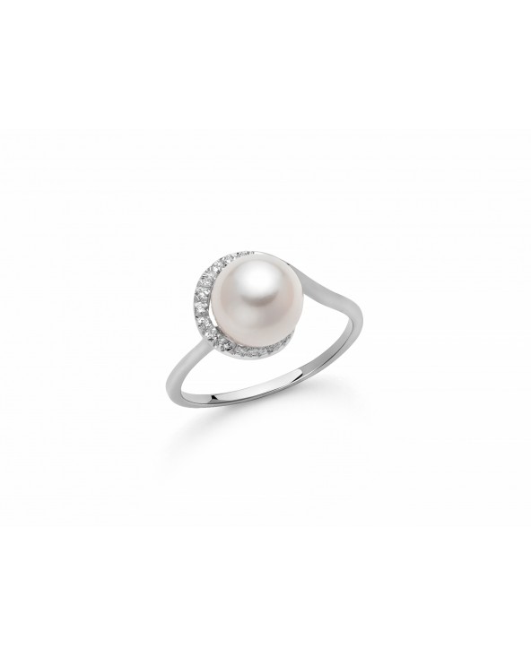 ANELLO DONNA MILUNA PERLA E DIAMANTI PLI984V pli984v Miluna - 1