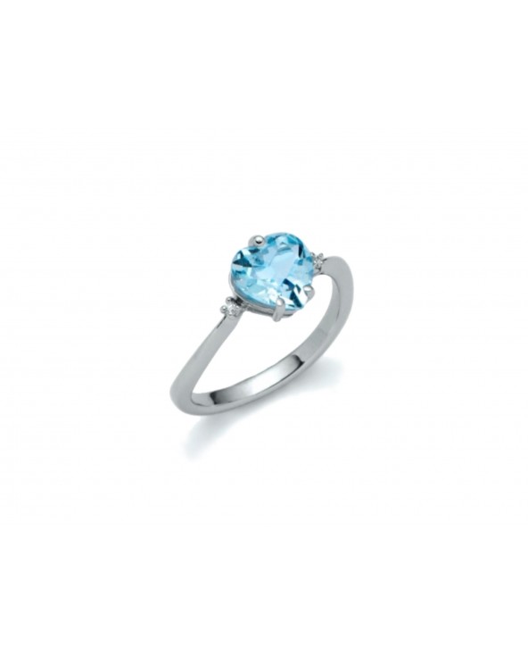 Anello topazio azzurro miluna sales