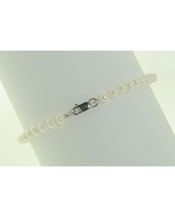 BRACCIALE PERLE 4-4,5 E ORO BIANCO MILUNA PBR893 pbr893 Miluna - 3