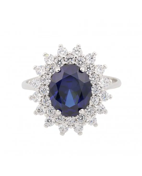 ANELLO DONNA CON PIETRA BLU E ZIRCONI BIANCHI ORO BIANCO anau300.016 Antonio Romano Gioielli - 1 ANELLO DONNA CON PIETRA BLU E ZIRCONI BIANCHI ORO BIANCO anau300.016 Antonio Romano Gioielli - 1