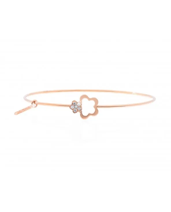 BRACCIALE RIGIDO CON FIORE IN ARGENTO ROSE' UNOAERRE 700ybf076000022 Unoaerre - 1 BRACCIALE RIGIDO CON FIORE IN ARGENTO ROSE' UNOAERRE 700ybf076000022 Unoaerre - 1