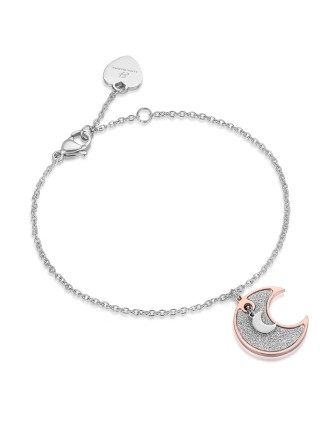 BRACCIALE CON LUNA IP ROSE' E GLITTER LUCA BARRA BK1635 bk1635 Luca Barra - 1
