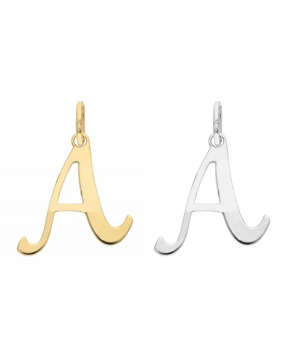 PENDENTE LETTERINA IN CORSIVO MAIUSCOLO IN ORO 18 KT. BIANCO O GIALLO CDAULET1 cdaulet1 Antonio Romano Gioielli - 1 PENDENTE LETTERINA IN CORSIVO MAIUSCOLO IN ORO 18 KT. BIANCO O GIALLO CDAULET1 cdaulet1 Antonio Romano Gioielli - 1