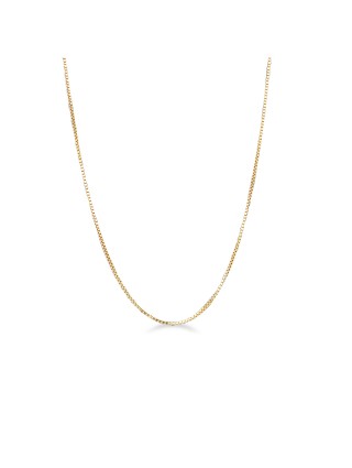 Collana In Oro Bianco 18kt (750) Catenina Veneta Singola – Lunghezza 45 Cm – Produzione Italiana