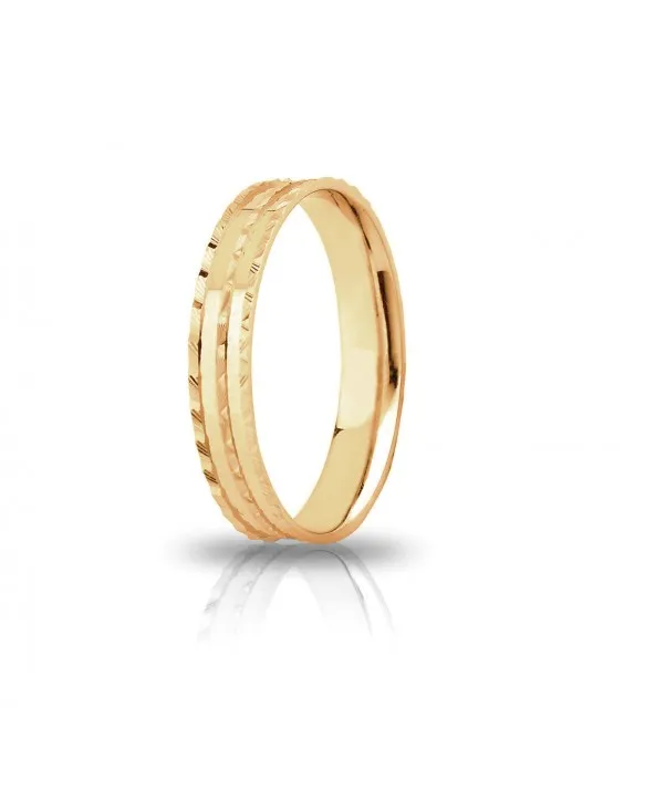Fedina in Argento dorato UNOAERRE modello NINFEA Larga 3,5 mm. Fedina in Argento dorato UNOAERRE modello NINFEA Larga 3,5 mm.