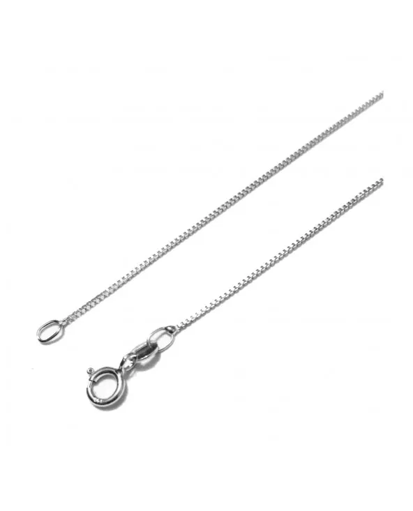 CATENINA MAGLIA VENEZIANA ORO BIANCO 18 KT LUNGA DA 40 A 60 CM. SPESSORE 0,55 MM ctaubven.02 Antonio Romano Gioielli - 2 CATENINA MAGLIA VENEZIANA ORO BIANCO 18 KT LUNGA DA 40 A 60 CM. SPESSORE 0,55 MM ctaubven.02 Antonio Romano Gioielli - 2