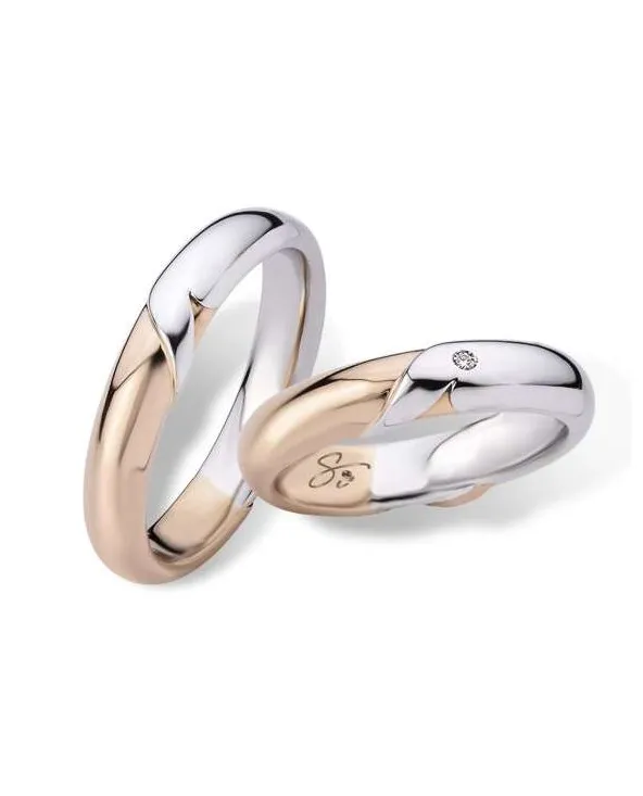 FEDE NUZIALE IN ORO BIANCO E ROSA CON DIAMANTI POLELLO 3272DBR 3272dbr Polello - 2 FEDE NUZIALE IN ORO BIANCO E ROSA CON DIAMANTI POLELLO 3272DBR 3272dbr Polello - 2
