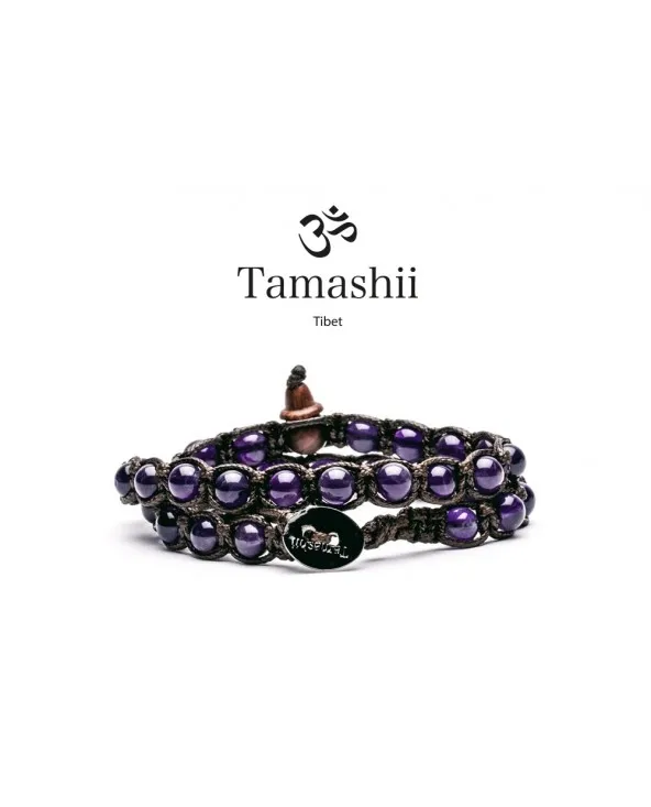 BRACCIALE TAMASHII TIBET AMETISTA 2 GIRI BHS600-08 bhs600-08 Tamashii - 1 BRACCIALE TAMASHII TIBET AMETISTA 2 GIRI BHS600-08 bhs600-08 Tamashii - 1