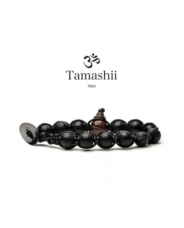 BRACCIALE TAMASHII TIBET MANTRA ONICE OPACO BLACKS900-221 blacks900-221 Tamashii - 1 BRACCIALE TAMASHII TIBET MANTRA ONICE OPACO BLACKS900-221 blacks900-221 Tamashii - 1
