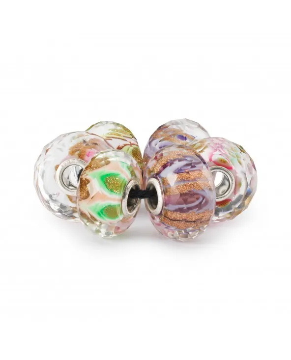 Set Bead Sinfonie e Melodie in Argento e Vetro Charm Trollbeads TGLBE-00234 tglbe-00234 Trollbeads - 1 Set Bead Sinfonie e Melodie in Argento e Vetro Charm Trollbeads TGLBE-00234 tglbe-00234 Trollbeads - 1