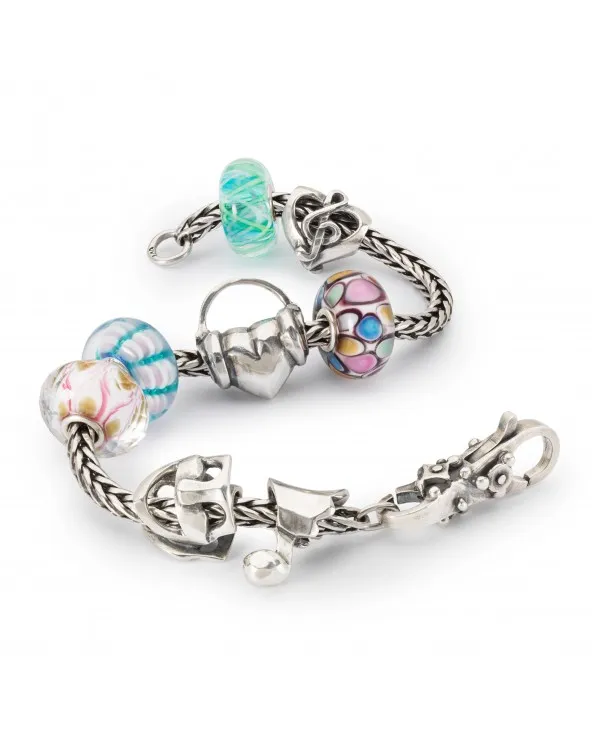 Bead Sinfonia Rosa in Argento e Vetro Charm Trollbeads TGLBE-30105 tglbe-30105 Trollbeads - 4 Bead Sinfonia Rosa in Argento e Vetro Charm Trollbeads TGLBE-30105 tglbe-30105 Trollbeads - 4