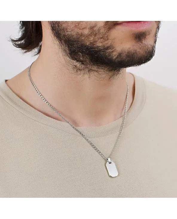 COLLANA UOMO CON TARGA IN ACCIAIO COLLEZIONE INK BROSWAY BIK01 bik01 BROSWAY gioielli - 2 COLLANA UOMO CON TARGA IN ACCIAIO COLLEZIONE INK BROSWAY BIK01 bik01 BROSWAY gioielli - 2