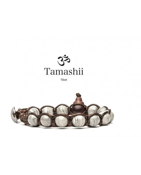 BRACCIALE TAMASHII TIBET DIASPRO GRIGIO STRIATO BHS900-226 bhs900-226 Tamashii - 1 BRACCIALE TAMASHII TIBET DIASPRO GRIGIO STRIATO BHS900-226 bhs900-226 Tamashii - 1