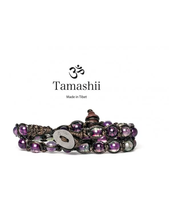 Bracciale tamashii due giri in agata amarena