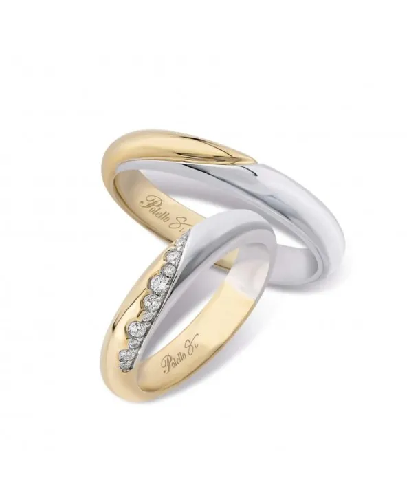 FEDE IN ORO BIANCO E GIALLO CON DIAMANTI POLELLO 3305DBG 3305dbg Polello - 2 FEDE IN ORO BIANCO E GIALLO CON DIAMANTI POLELLO 3305DBG 3305dbg Polello - 2