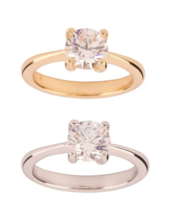 ANELLO SOLITARIO 6 MM CON 4 GRIFFE IN ARGENTO aa02544 Ultima Edizione - 1 ANELLO SOLITARIO 6 MM CON 4 GRIFFE IN ARGENTO aa02544 Ultima Edizione - 1