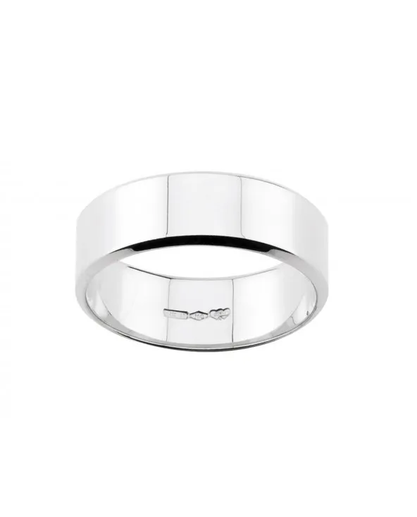 Anello Fede Fedina unisex in Oro Bianco 18kt Larga 7mm Peso 7,20 grammi Anello Fede Fedina unisex in Oro Bianco 18kt Larga 7mm Peso 7,20 grammi