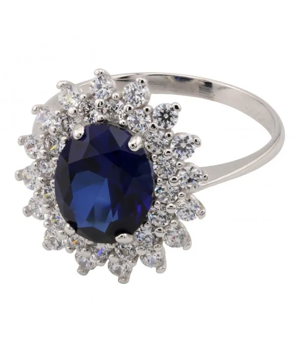 ANELLO DONNA CON PIETRA BLU E ZIRCONI BIANCHI ORO BIANCO anau300.016 Antonio Romano Gioielli - 4 ANELLO DONNA CON PIETRA BLU E ZIRCONI BIANCHI ORO BIANCO anau300.016 Antonio Romano Gioielli - 4