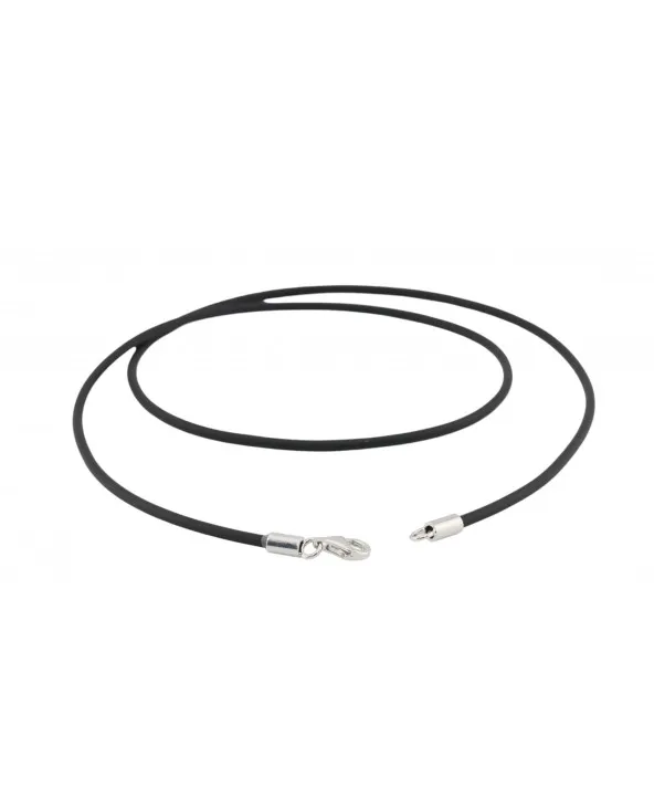 Collana in caucciù da 2mm con terminali e chisura in argento lccauag.2 Antonio Romano Gioielli - 2 Collana in caucciù da 2mm con terminali e chisura in argento lccauag.2 Antonio Romano Gioielli - 2