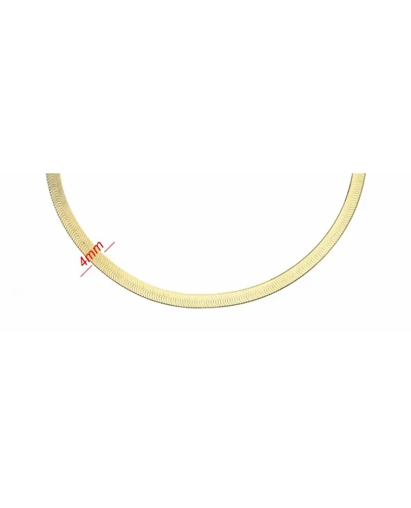 COLLANA MAGLIA SNAKE PIATTA LARGA 4MM IN ORO GIALLO 18KT clsnakeau.5 Antonio Romano Gioielli - 2 COLLANA MAGLIA SNAKE PIATTA LARGA 4MM IN ORO GIALLO 18KT clsnakeau.5 Antonio Romano Gioielli - 2