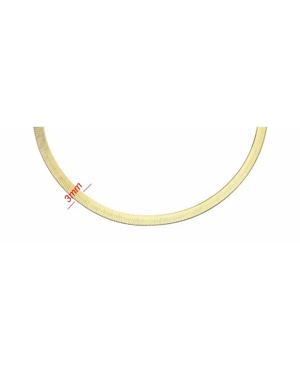COLLANA MAGLIA SNAKE PIATTA LARGA 3MM IN ORO GIALLO 18KT clsnakeau.3 Antonio Romano Gioielli - 2 COLLANA MAGLIA SNAKE PIATTA LARGA 3MM IN ORO GIALLO 18KT clsnakeau.3 Antonio Romano Gioielli - 2