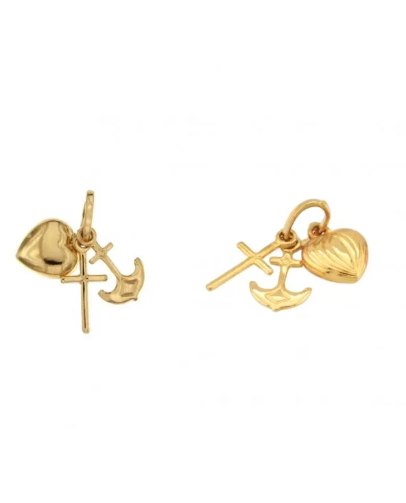 CIONDOLO CON CUORE CROCE E ANCORA IN ORO GIALLO 18KT. cdaufsc.1 Antonio Romano Gioielli - 4 CIONDOLO CON CUORE CROCE E ANCORA IN ORO GIALLO 18KT. cdaufsc.1 Antonio Romano Gioielli - 4