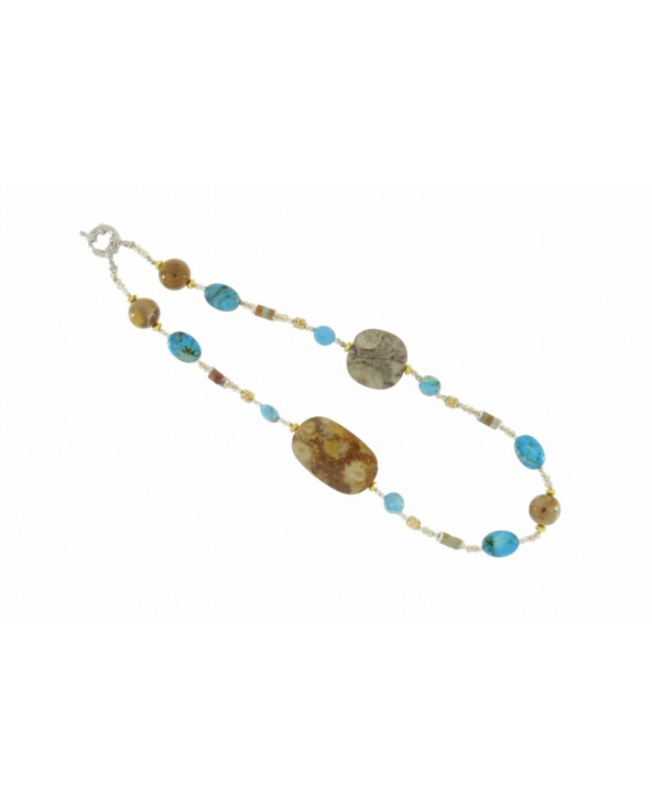 COLLANA CON DIASPRO E EMATITE DORATA CHIUSURA DORATA 3837sh Antonio Romano Gioielli - 1 COLLANA CON DIASPRO E EMATITE DORATA CHIUSURA DORATA 3837sh Antonio Romano Gioielli - 1