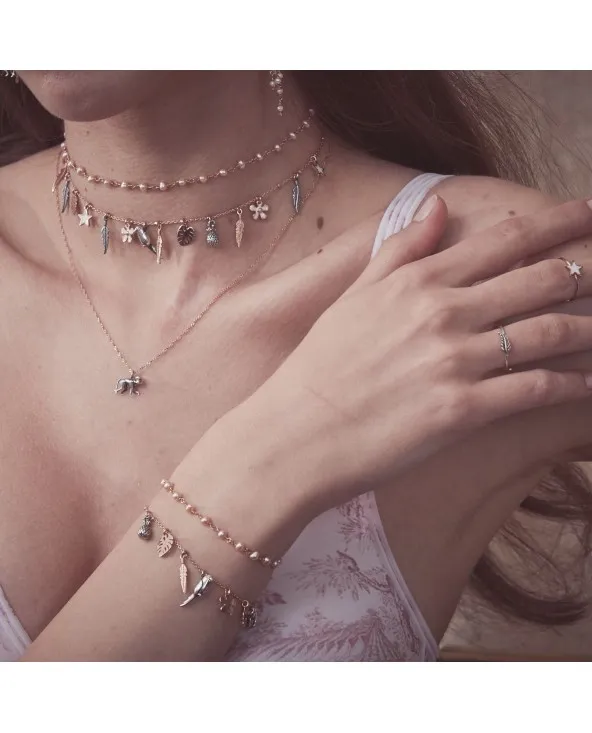 COLLANA GIROCOLLO IN ARGENTO ROSATO PAPPAGALLO MIX DI MAMAN ET SOPHIE GHAFRPP ghafrpp Maman Et Sophie - 2 COLLANA GIROCOLLO IN ARGENTO ROSATO PAPPAGALLO MIX DI MAMAN ET SOPHIE GHAFRPP ghafrpp Maman Et Sophie - 2