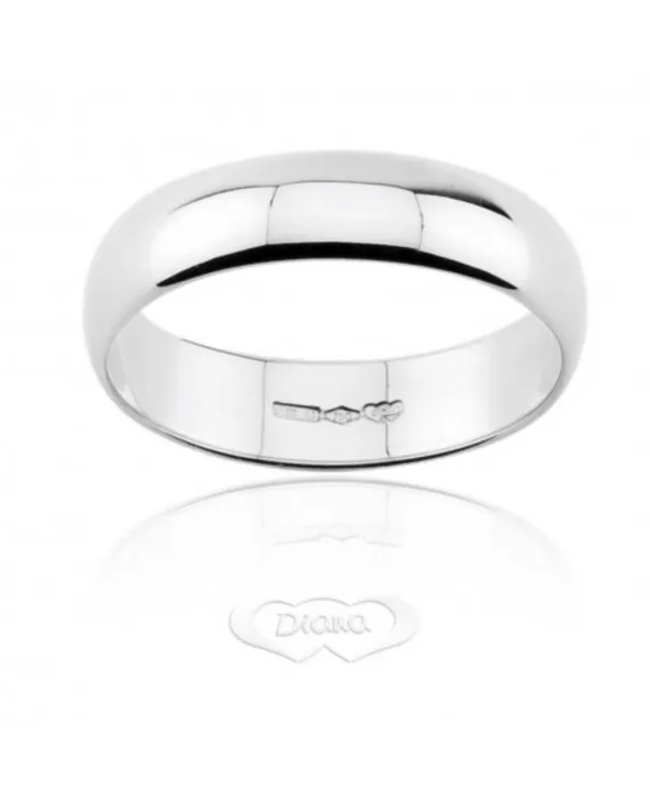 FEDE NUZIALE 5 GRAMMI LARGA 5 MM ORO 18 KT fdau5m/w Diana - 2 FEDE NUZIALE 5 GRAMMI LARGA 5 MM ORO 18 KT fdau5m/w Diana - 2