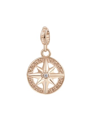 CIONDOLO ROSA DEI VENTI ARGENTO ROSA MARCA ROSATO RZ016 rz016 Rosato - 1