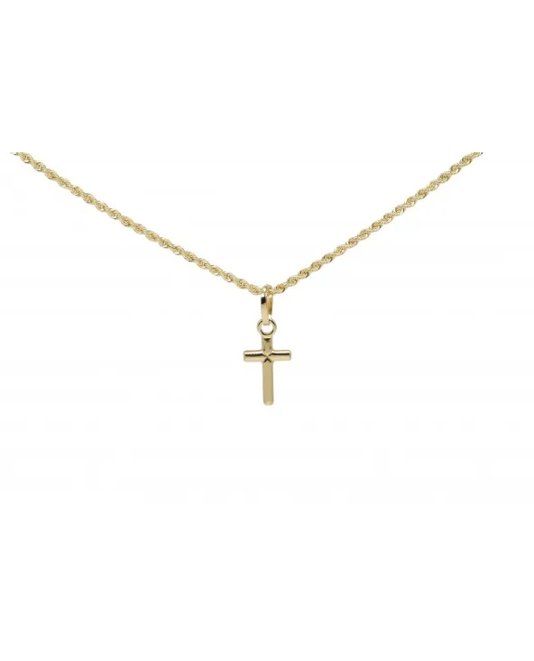 COLLANA CATENINA MAGLIA FUNETTA CON CROCETTA IN ORO 18 KT. clcrau.1/w Antonio Romano Gioielli - 2 COLLANA CATENINA MAGLIA FUNETTA CON CROCETTA IN ORO 18 KT. clcrau.1/w Antonio Romano Gioielli - 2