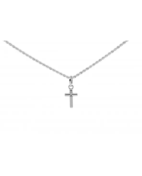 COLLANA CATENINA MAGLIA FUNETTA CON CROCETTA IN ORO 18 KT. clcrau.1/w Antonio Romano Gioielli - 3 COLLANA CATENINA MAGLIA FUNETTA CON CROCETTA IN ORO 18 KT. clcrau.1/w Antonio Romano Gioielli - 3