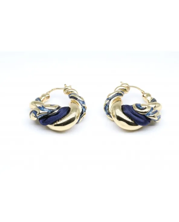 ORECCHINI ARGENTO DORATO E SETA BLU BRACCIALINI GIOIELLI s7277el00260 Braccialini - 1 ORECCHINI ARGENTO DORATO E SETA BLU BRACCIALINI GIOIELLI s7277el00260 Braccialini - 1