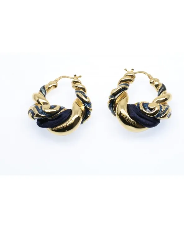 ORECCHINI ARGENTO DORATO E SETA BLU BRACCIALINI GIOIELLI s7277el00260 Braccialini - 3 ORECCHINI ARGENTO DORATO E SETA BLU BRACCIALINI GIOIELLI s7277el00260 Braccialini - 3