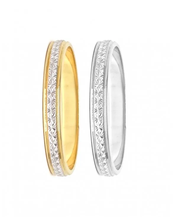 FEDE FEDINA SFACCETTATA IN ORO BIANCO O BICOLORE LARGA 2,5 MM. fd73l2/web Diana - 1 FEDE FEDINA SFACCETTATA IN ORO BIANCO O BICOLORE LARGA 2,5 MM. fd73l2/web Diana - 1
