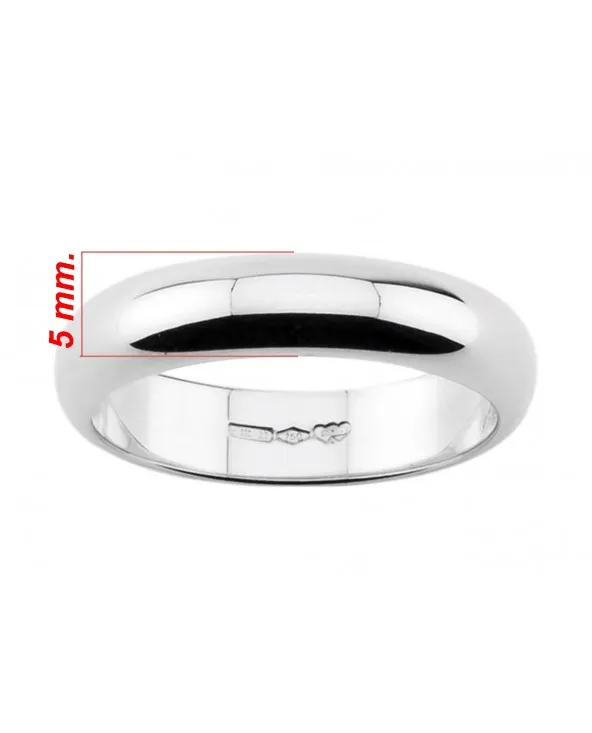 FEDE NUZIALE 7 GR LARGA 5 MM ORO 18 KT fdau7/w Diana - 5 FEDE NUZIALE 7 GR LARGA 5 MM ORO 18 KT fdau7/w Diana - 5