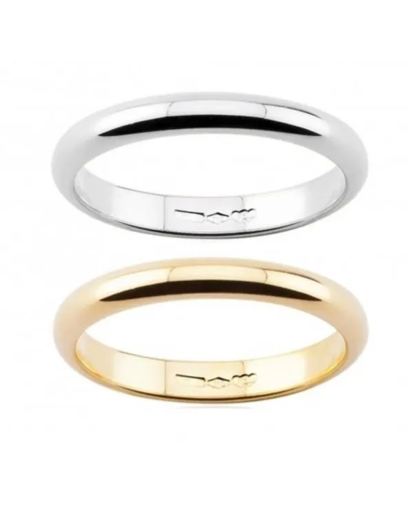 FEDE NUZIALE 4 GR LARGA 3,3 MM ORO 18 KT fdau4s/w Diana - 1 FEDE NUZIALE 4 GR LARGA 3,3 MM ORO 18 KT fdau4s/w Diana - 1