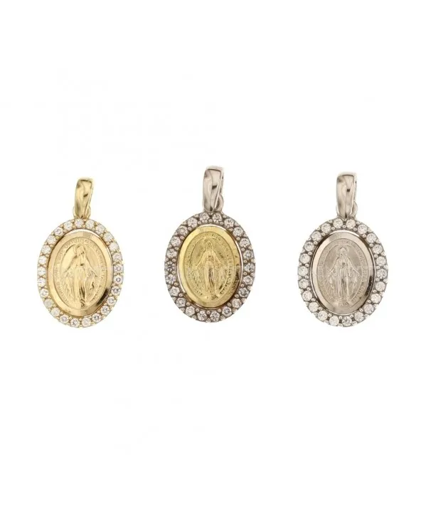 MEDAGLIA MADONNA MIRACOLOSA IN ORO E CRISTALLI BIANCHI. MISURA 1,1 X 1,3 cdaumami.3 Antonio Romano Gioielli - 1 MEDAGLIA MADONNA MIRACOLOSA IN ORO E CRISTALLI BIANCHI. MISURA 1,1 X 1,3 cdaumami.3 Antonio Romano Gioielli - 1