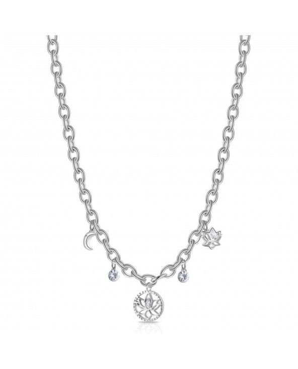 COLLANA CHAKRA FIORI DI LOTO E LUNA BROSWAY BHKN071 bhkn071 Brosway - 1 COLLANA CHAKRA FIORI DI LOTO E LUNA BROSWAY BHKN071 bhkn071 Brosway - 1