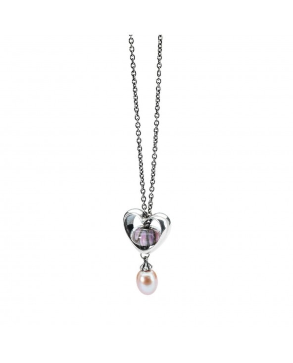 COLLANA LUNGA CON PERLA ROSA TROLLBEADS TAGFA-00052 CM. 90 tagfa-00052 Trollbeads - 2 COLLANA LUNGA CON PERLA ROSA TROLLBEADS TAGFA-00052 CM. 90 tagfa-00052 Trollbeads - 2