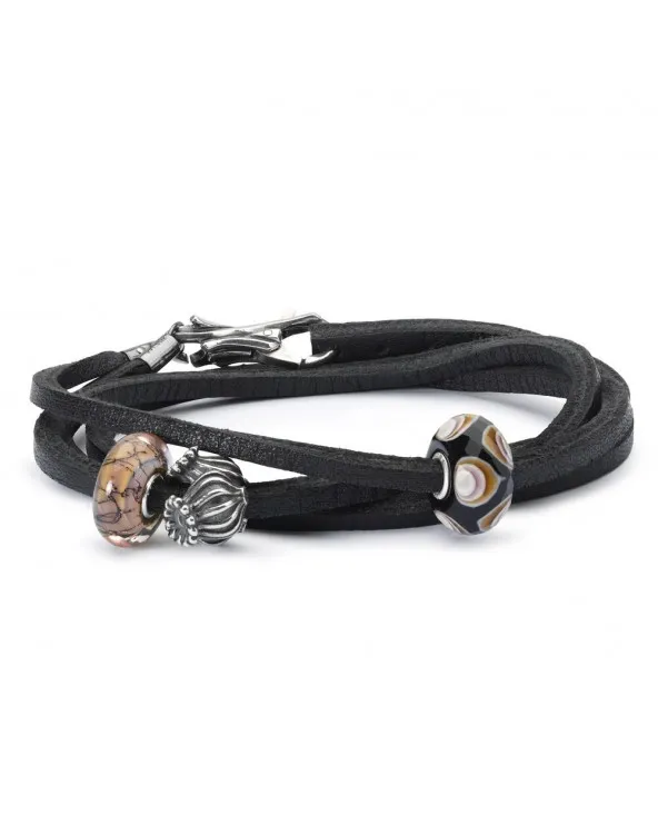 BRACCIALE IN CUOIO NERO TROLLBEADS TLEBR-00003 - 45 CM tlebr-00003 Trollbeads - 3 BRACCIALE IN CUOIO NERO TROLLBEADS TLEBR-00003 - 45 CM tlebr-00003 Trollbeads - 3