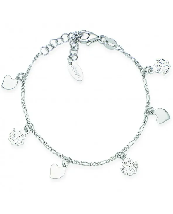 BRACCIALE BIMBI CON ANGIOLETTI E CUORI ARGENTO AMEN BBACU bbacu Amen - 1 BRACCIALE BIMBI CON ANGIOLETTI E CUORI ARGENTO AMEN BBACU bbacu Amen - 1
