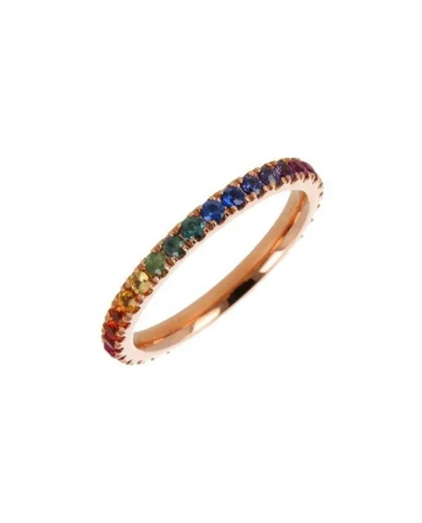 ANELLO VERETTA A GIRO ORO ROSA ZAFFIRI MULTICOLOR E DIAMANTI ET32RMBW-C/OR et32rmbw-c/or Namuri - 1 ANELLO VERETTA A GIRO ORO ROSA ZAFFIRI MULTICOLOR E DIAMANTI ET32RMBW-C/OR et32rmbw-c/or Namuri - 1