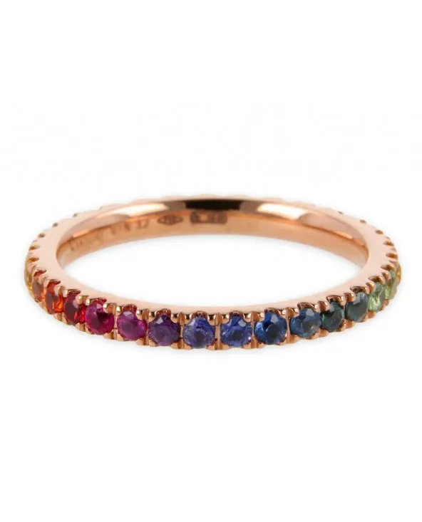 ANELLO VERETTA A GIRO ORO ROSA ZAFFIRI MULTICOLOR E DIAMANTI ET32RMBW-C/OR et32rmbw-c/or Namuri - 4 ANELLO VERETTA A GIRO ORO ROSA ZAFFIRI MULTICOLOR E DIAMANTI ET32RMBW-C/OR et32rmbw-c/or Namuri - 4
