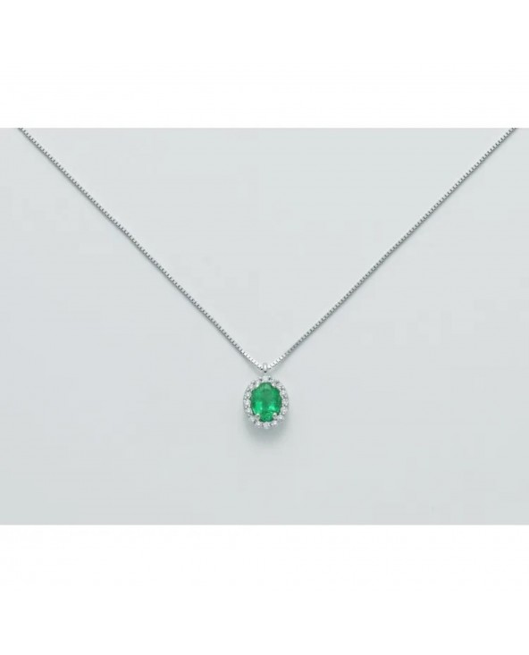 COLLIER CON SMERALDO E DIAMANTI IN ORO BIANCO MILUNA CLD4094 cld4094 Miluna - 2 COLLIER CON SMERALDO E DIAMANTI IN ORO BIANCO MILUNA CLD4094 cld4094 Miluna - 2