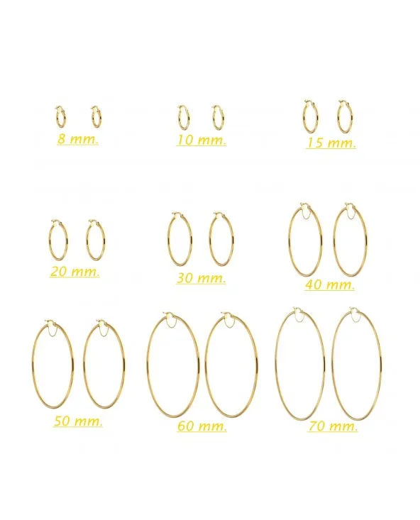 ORECCHINI A CERCHIO SPESSORE 2 MM IN ORO GIALLO 18 KT orceog020.01/w Antonio Romano Gioielli - 5 ORECCHINI A CERCHIO SPESSORE 2 MM IN ORO GIALLO 18 KT orceog020.01/w Antonio Romano Gioielli - 5